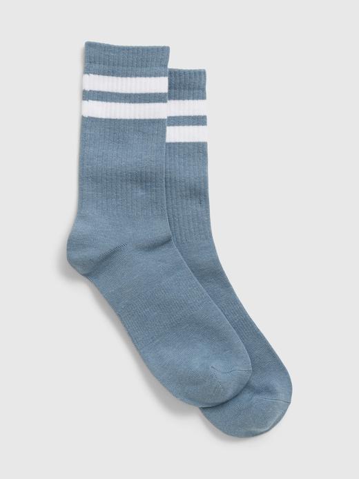 Erkek Mavi Çizgi Desenli Çorap