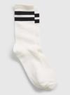 Erkek Beyaz Çizgi Desenli Çorap