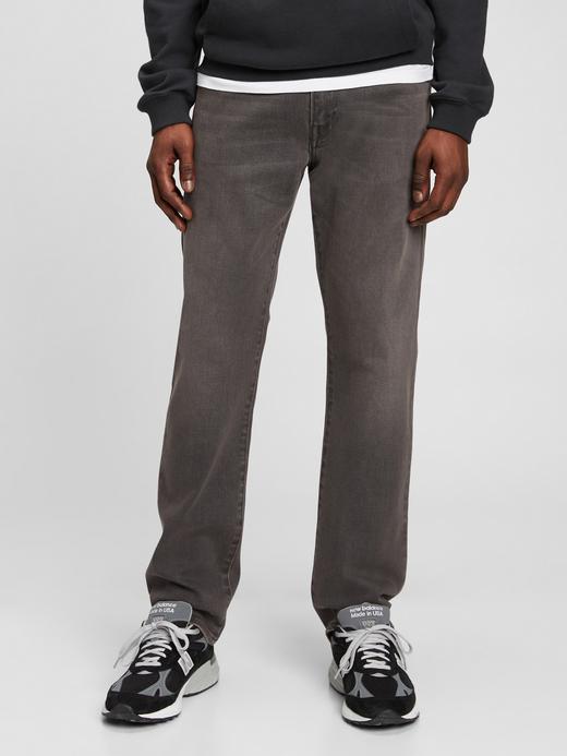 Erkek Gri Soft Flex Washwell™ Straight Jean Pantolon