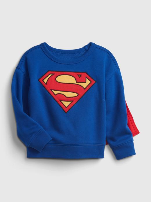 Erkek Bebek Mavi DC ™ Superman Pelerinli Sweatshirt