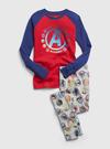 Erkek Çocuk Kırmızı Marvel Avengers %100 Organik Pamuklu Pijama Seti