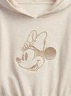 Kız Bebek Bej Disney Minnie Mouse Kapüşonlu Sweatshirt