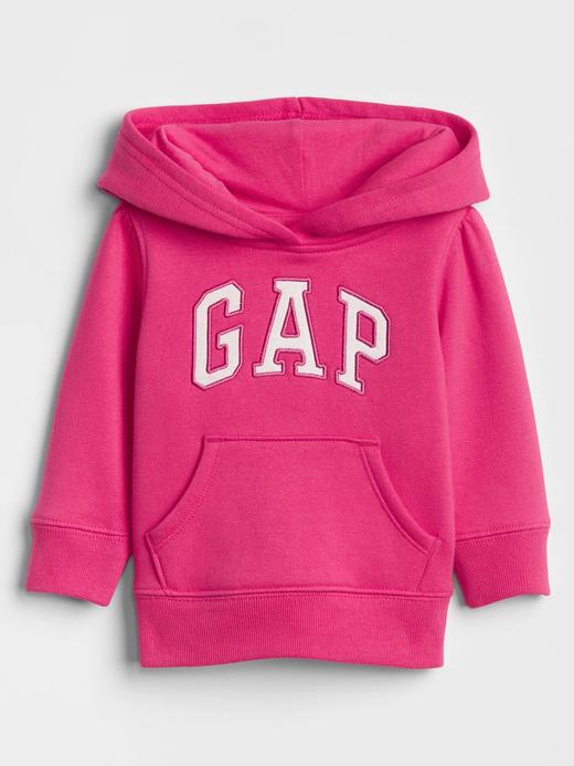 Kız Bebek Pembe Gap Logo Kapüşonlu Sweatshirt