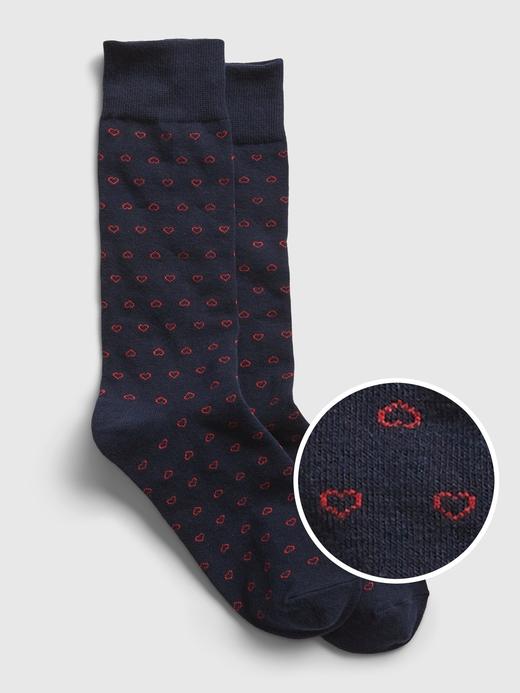Erkek Lacivert Desenli Çorap