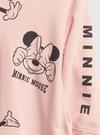 Kız Bebek Pembe Disney Minnie Mouse Sweatshirt Elbise