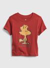 Erkek Bebek Kırmızı babyGap | %100 Organik Pamuk Peanuts Desenli T-Shirt