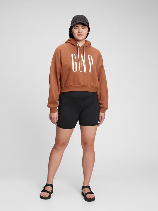 Kadın Siyah Gap Logo Crop Sweatshirt