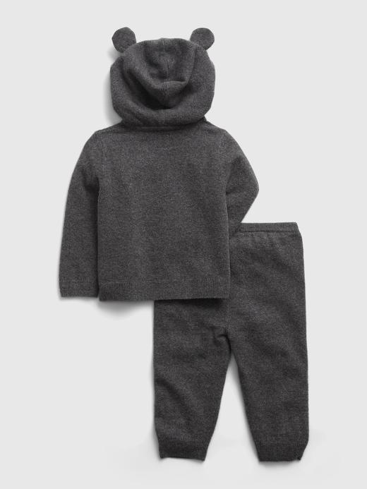 Erkek Bebek Gri Brannan Bear Sweatshirt Takımı