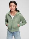 Kız Çocuk Yeşil Gap Logo Kapüşonlu Sweatshirt