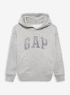 Erkek Çocuk Gri Gap Logo Kapüşonlu Sweatshirt