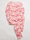 Kız Çocuk Pembe %100 Organik Pamuk Grafik Baskılı Pijama Seti