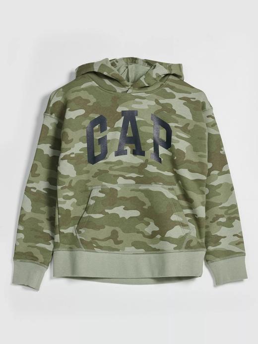 Erkek Çocuk Yeşil Gap Logo Kapüşonlu Sweatshirt