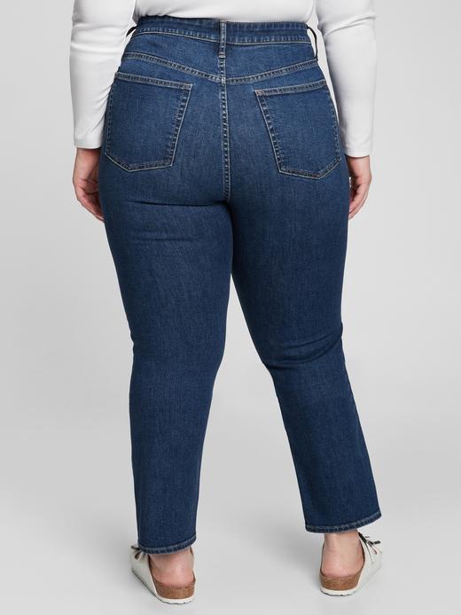 Kadın Lacivert High Rise Classic Straight Washwell™ Jean Pantolon