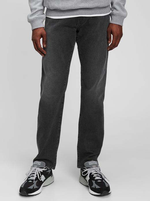 Erkek Siyah GapFlex Straight Washwell™ Jean Pantolon