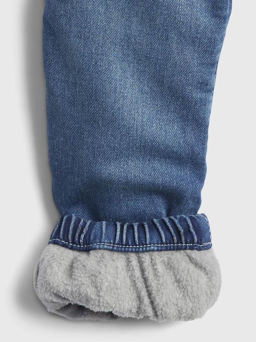 Erkek Bebek Mavi Astarlı Denim Washwell™ Jogger Pantolon