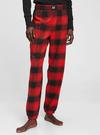 Kadın Kırmızı Flannel Jogger Pijama Altı