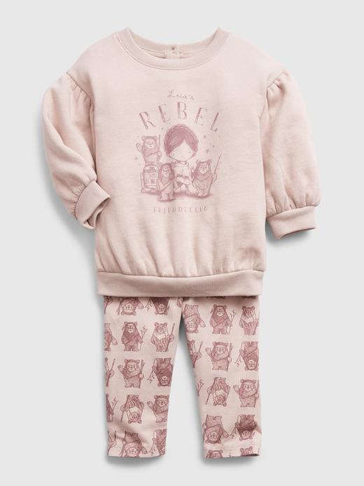 Kız Bebek Pembe %100 Organik Pamuk Star Wars ™ Outfit Set