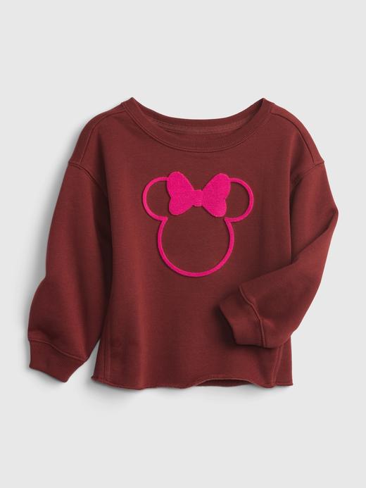Kız Bebek Çok Renkli Disney Minnie Mouse Yuvarlak Yaka Sweatshirt
