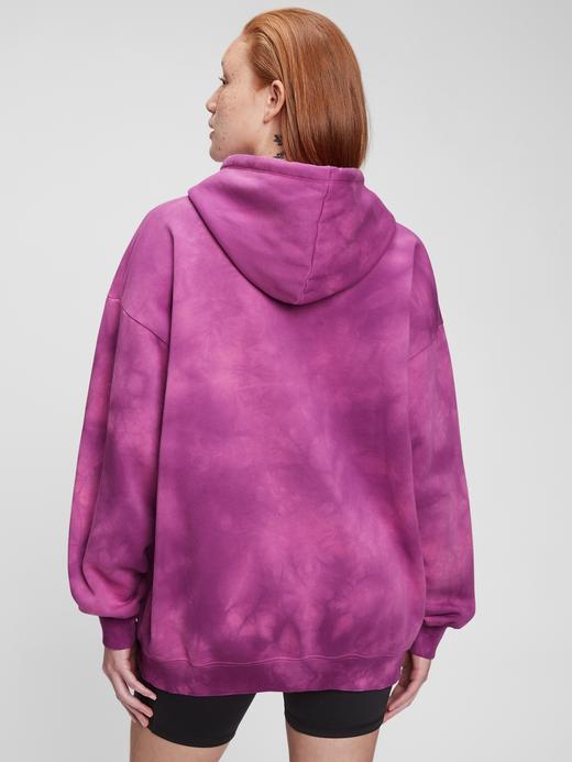Kadın Bej Oversize Kapüşonlu Sweatshirt