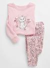 Kız Bebek Pembe %100 Organik Pamuk Disney Aristocats Pijama Seti