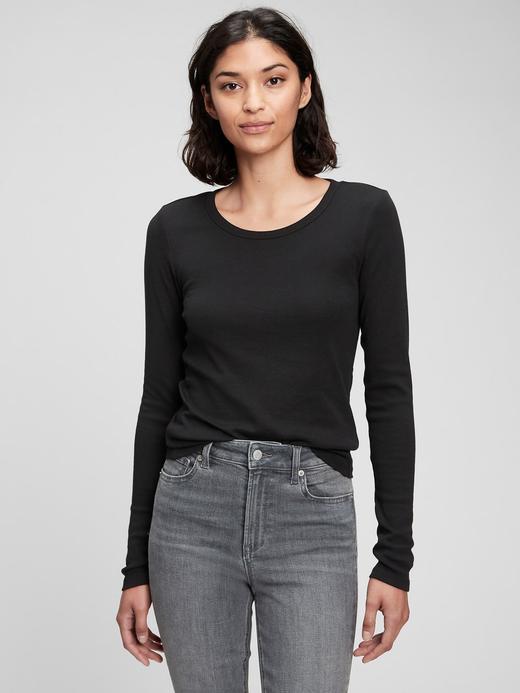 Kadın Siyah Uzun Kollu T-Shirt