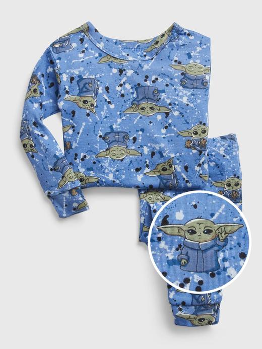 Kız Bebek Mavi Star Wars™ 100% Organik Pamuk Baskılı Pijama Seti