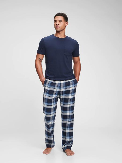 Erkek Mavi Flannel Pijama