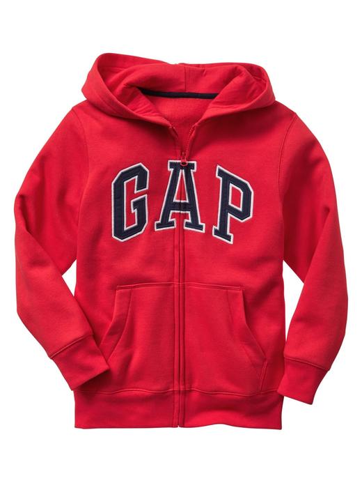 Erkek Çocuk Kırmızı Gap Logo Kapüşonlu Sweatshirt