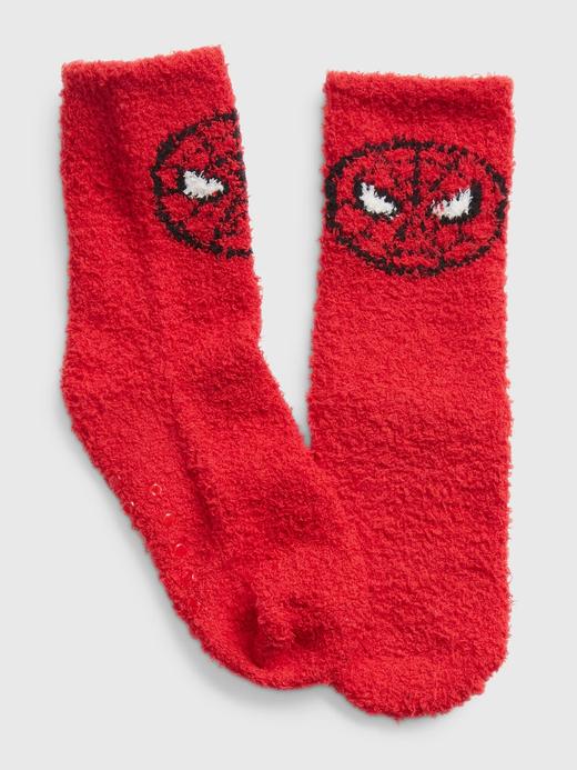 Bebek Kırmızı Marvel Spider-Man Grafik Baskılı Cozy Çorap