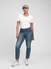 Kadın Mavi Orta Bel Vintage Washwell™ Slim Pantolon