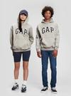 Genç Erkek Gri Gap Logo Kapüşonlu Sweatshirt