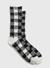 Erkek Siyah Ekoseli Desenli Cozy Çorap