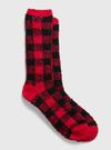 Erkek Kırmızı Ekoseli Desenli Cozy Çorap
