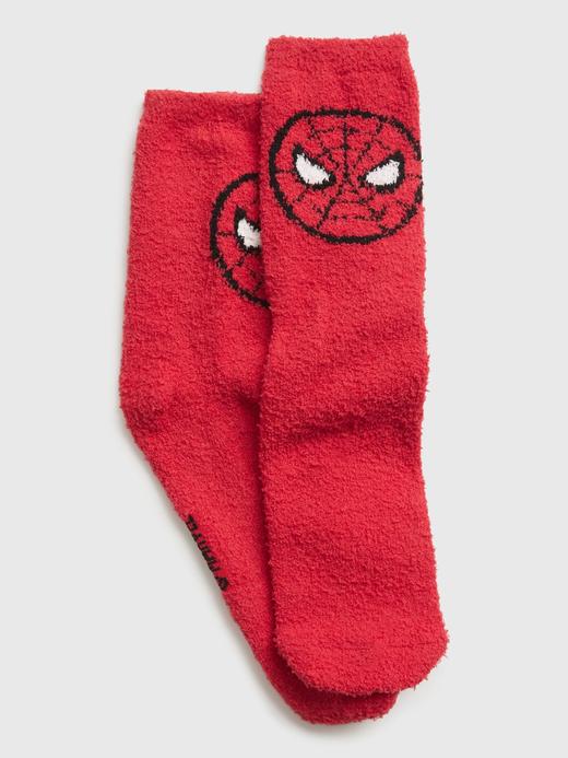 Erkek Çocuk Kırmızı Marvel Spider-Man Cozy Grafik Baskılı Çorap