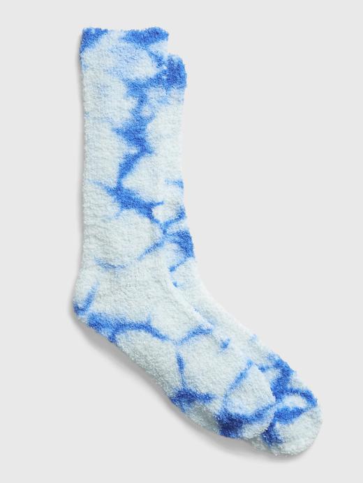 Kadın Mavi Dokulu Cozy Çorap