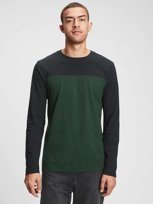 Erkek Yeşil Uzun Kollu T-Shirt