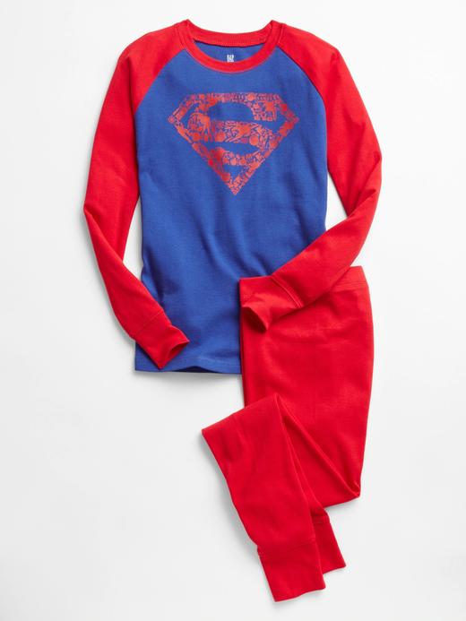 Erkek Çocuk Çok Renkli GapKids | DC™ Superman 100% Organik Pamuk Pijama Seti