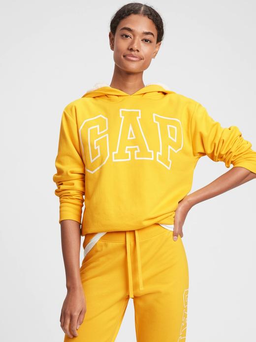 Kadın Sarı Gap Logo Sherpa Sweatshirt