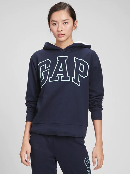 Kadın Lacivert Gap Logo Sherpa Sweatshirt