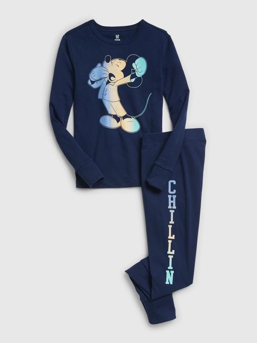 Erkek Çocuk Lacivert Disney Mickey Mouse 100% Organik Pamuk Pijama Seti