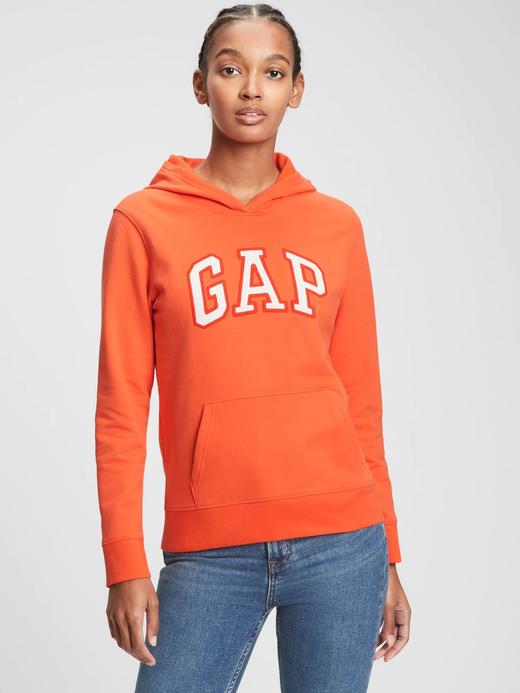 Kadın Turuncu Gap Logo Kapüşonlu Sweatshirt