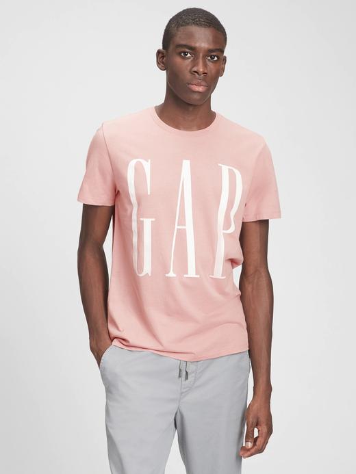 Erkek Pembe Gap Logo Kısa Kollu T-Shirt