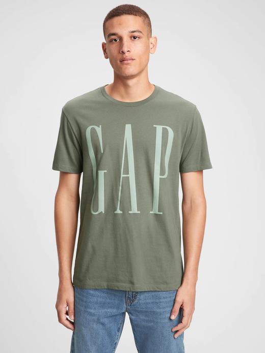 Erkek Yeşil Gap Logo Kısa Kollu T-Shirt