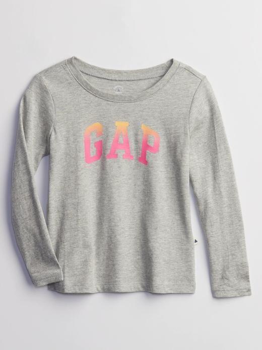 Kız Bebek Gri Gap Logo T-Shirt