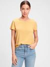 Kadın Sarı Yuvarlak Yaka T-Shirt