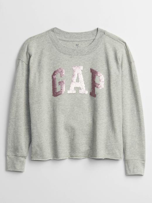 Kız Çocuk Gri Gap Logo T-Shirt
