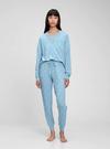 Kadın Mavi LENZING™ Havlu Kumaş Jogger Pijama Altı