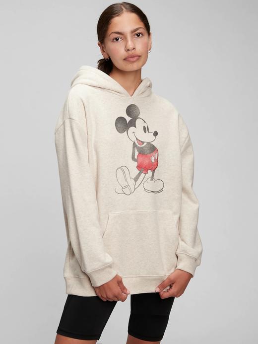 Genç Kız Gri Disney Mickey Mouse Oversized Sweatshirt