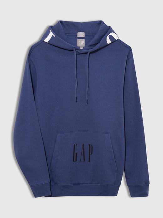 Erkek Mavi Gap Logo Pullover Kapüşonlu Sweatshirt