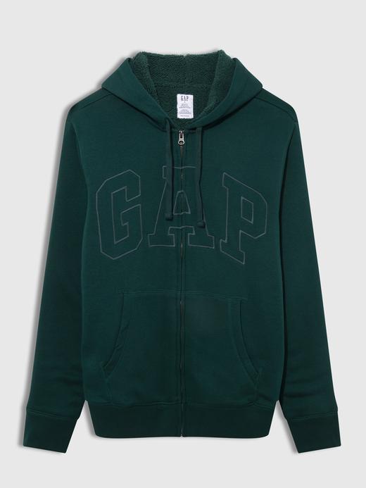 Erkek Yeşil Gap Logo Sherpa Sweatshirt